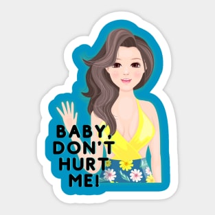 Adorable woman. Sticker